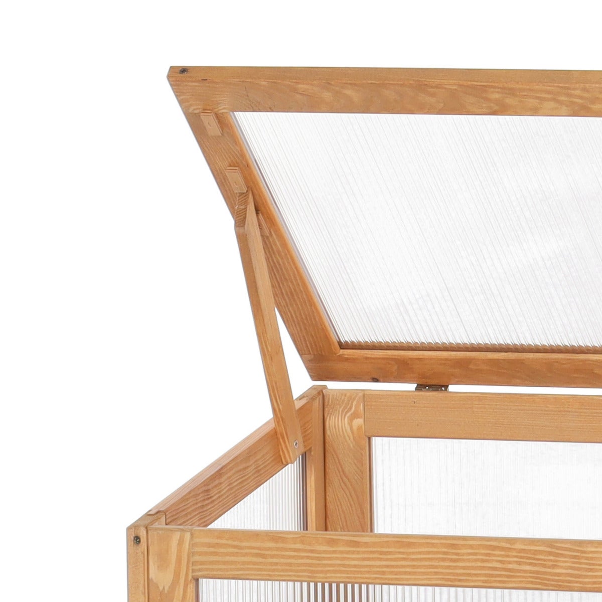 Verhoogde Kweekbak met Kas Deksel Eikenlook 79 x 38 x 86 cm