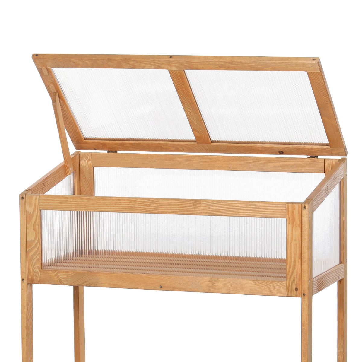 Verhoogde Kweekbak met Kas Deksel Eikenlook 79 x 38 x 86 cm