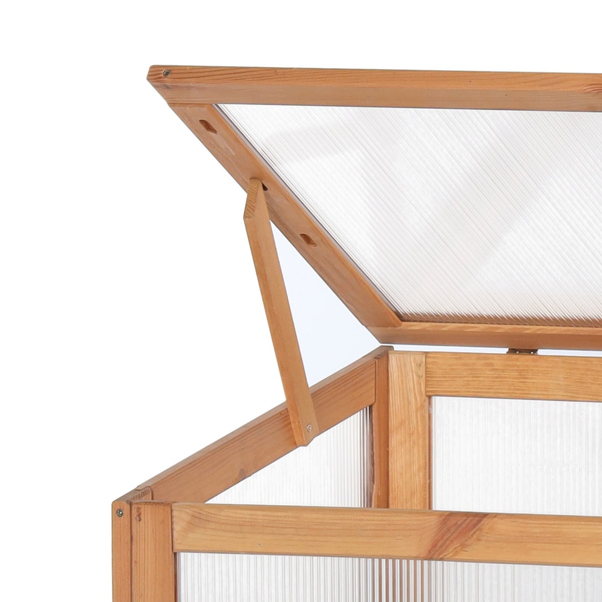 Verhoogde Kweekbak met Kas Deksel Eikenlook 89 x 49 x 101 cm