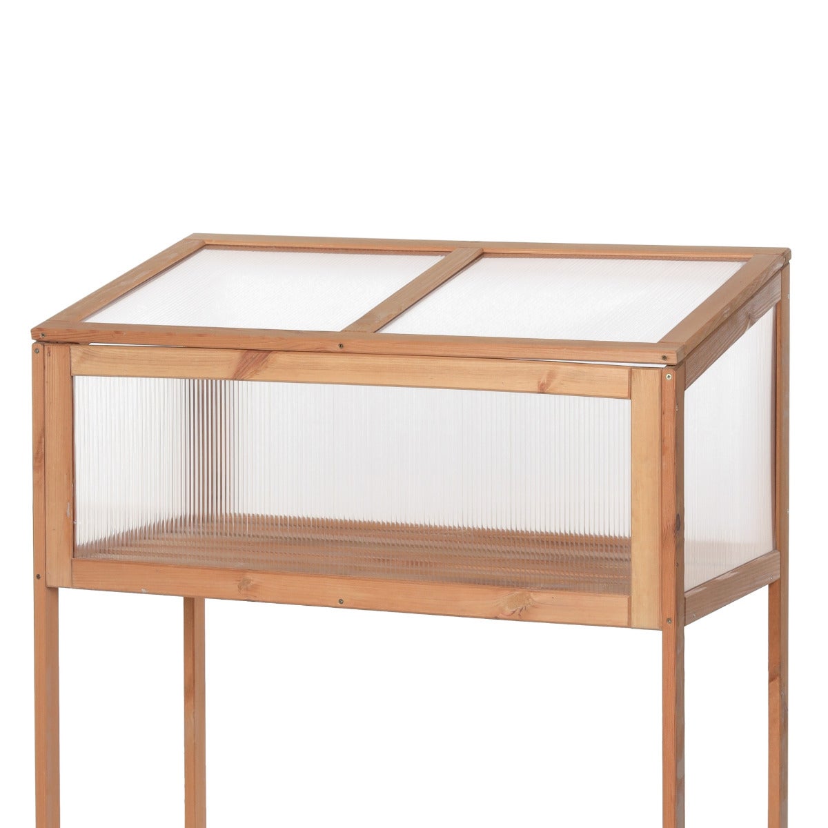 Verhoogde Kweekbak met Kas Deksel Eikenlook 89 x 49 x 101 cm