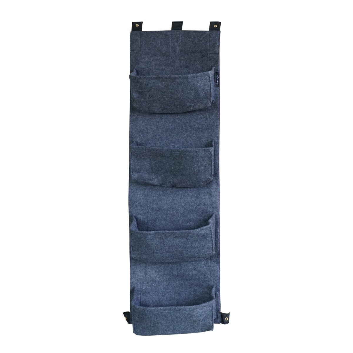 Verticaal Hangende Plantenzak met 4 Vakken Grijs 100 x 30 cm