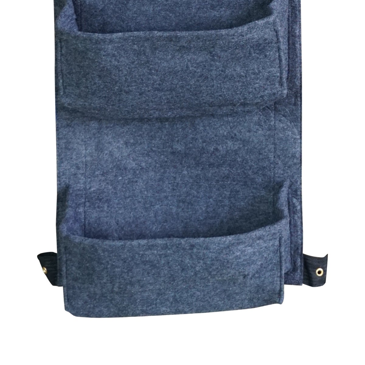 Verticaal Hangende Plantenzak met 4 Vakken Grijs 100 x 30 cm