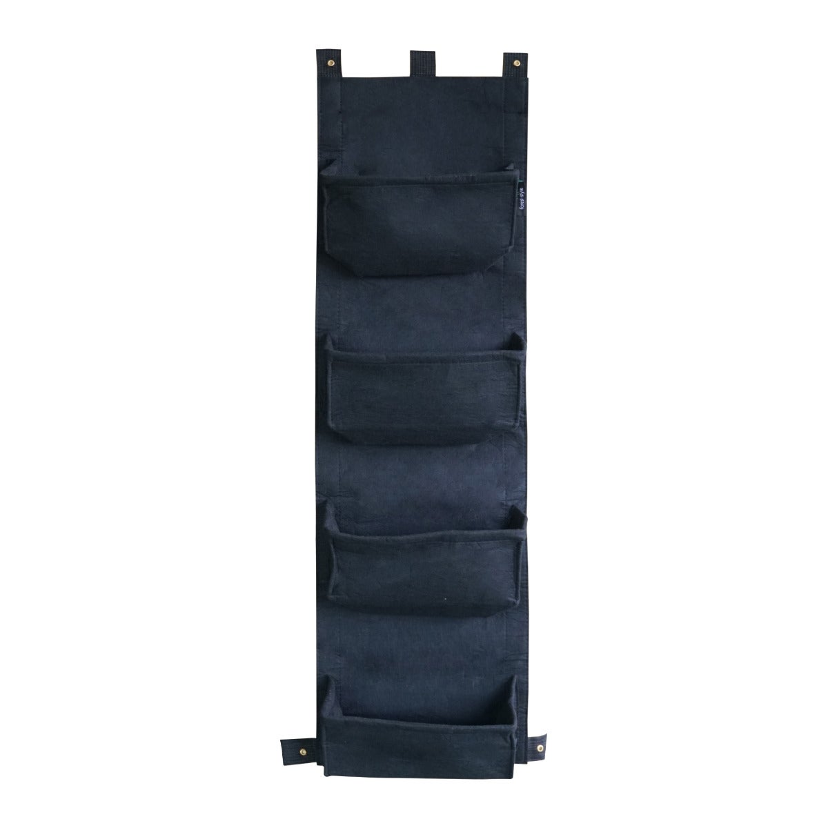 Verticaal Hangende Plantenzak met 4 Vakken Zwart 100 x 30 cm