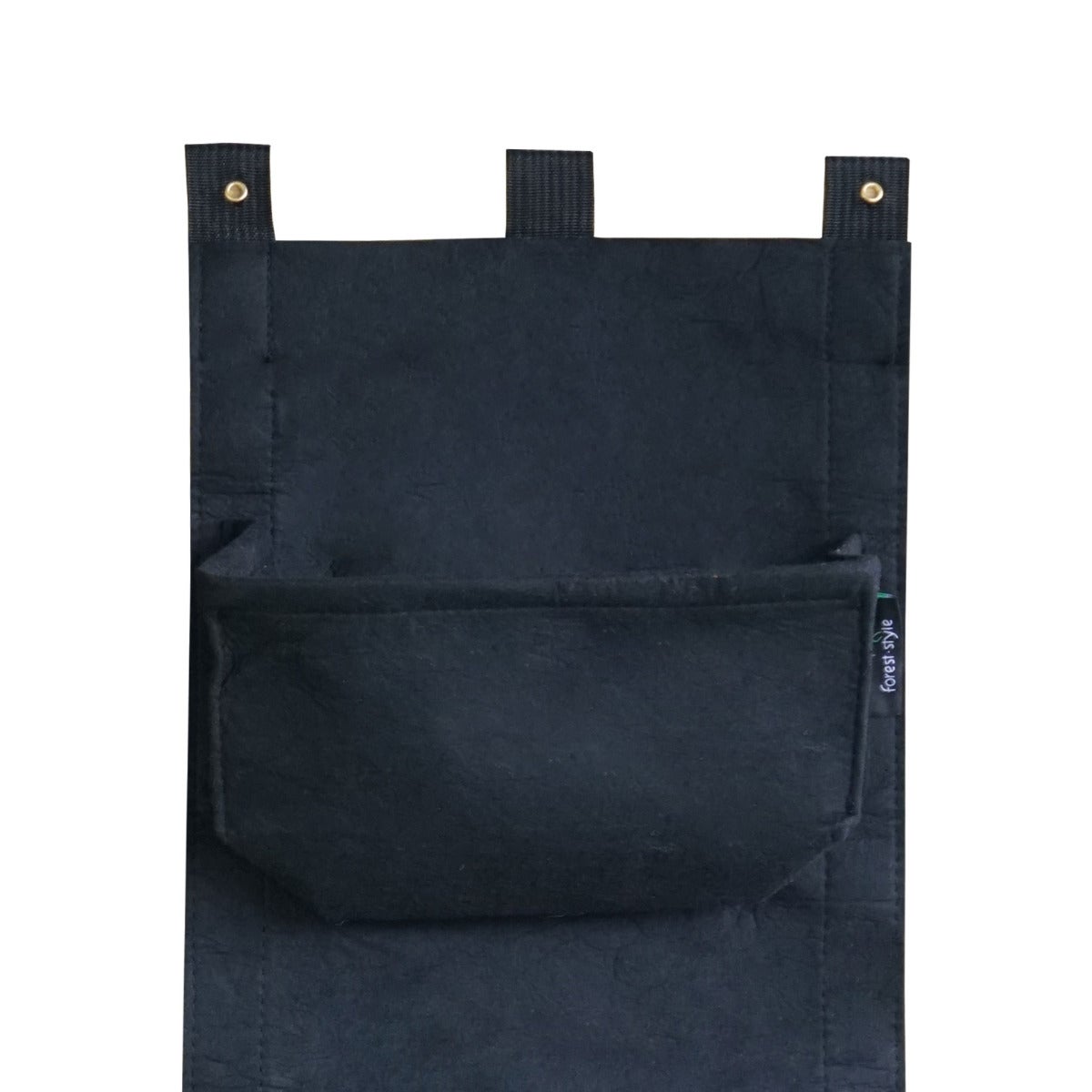 Verticaal Hangende Plantenzak met 4 Vakken Zwart 100 x 30 cm