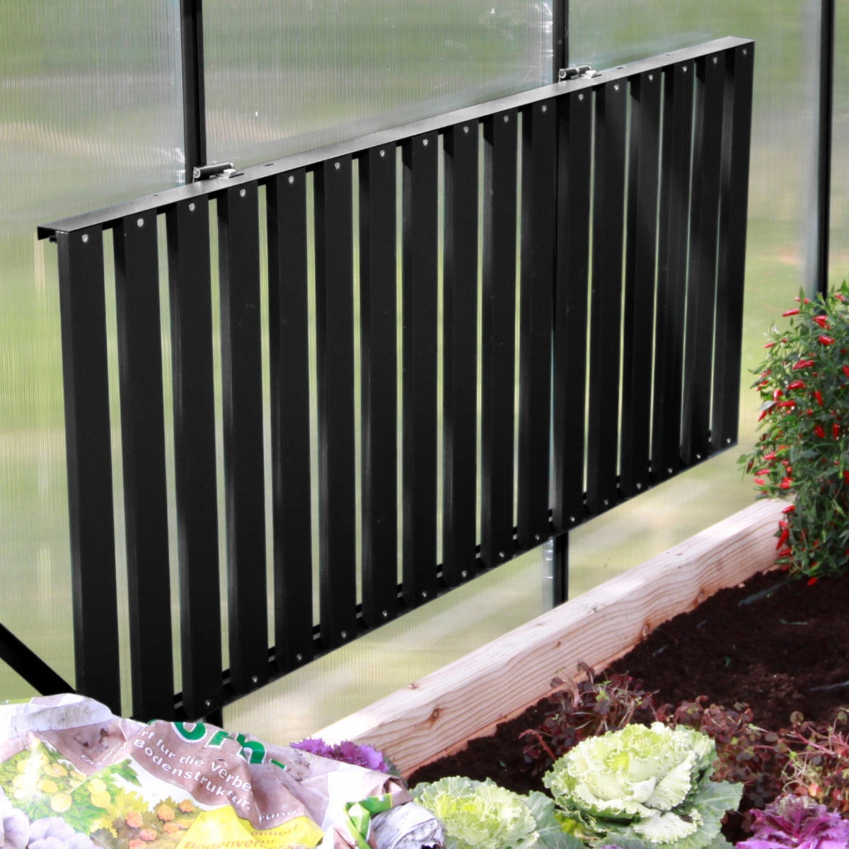 Opklapbare Kweektafel Aluminium Zwart 120 x 56 x 81 cm - Uitbreiding Triton Tuinkas