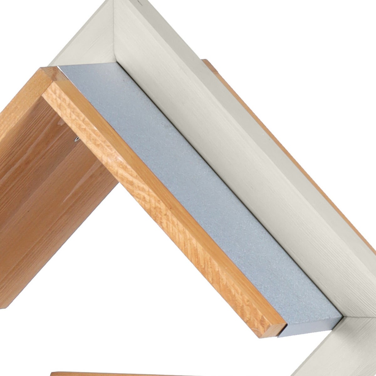 Vogelvoederhuis Op Paal Met Plexiglas en Zinken Dak - Ruit Design Eiken Kleur