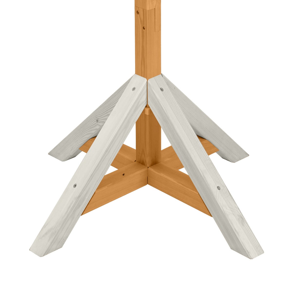 Vogelvoederhuis Op Paal Met Plexiglas en Zinken Dak - Ruit Design Eiken Kleur