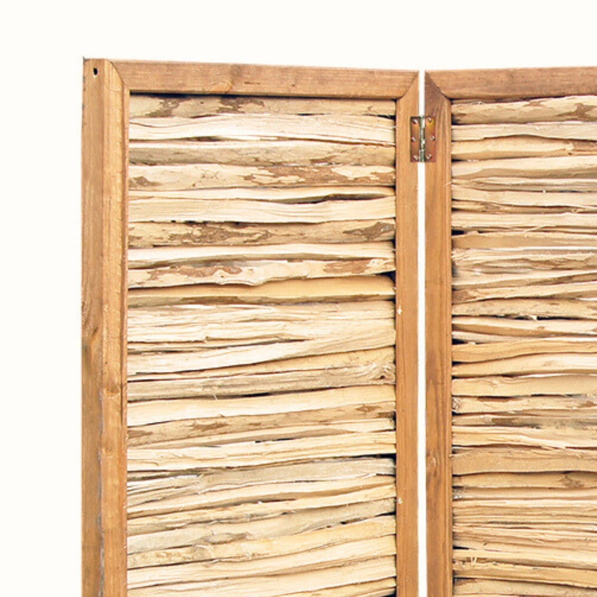 Vouwbaar Tuinscherm Hazelaarhout in Frame 3-Delig 180 x 180 cm