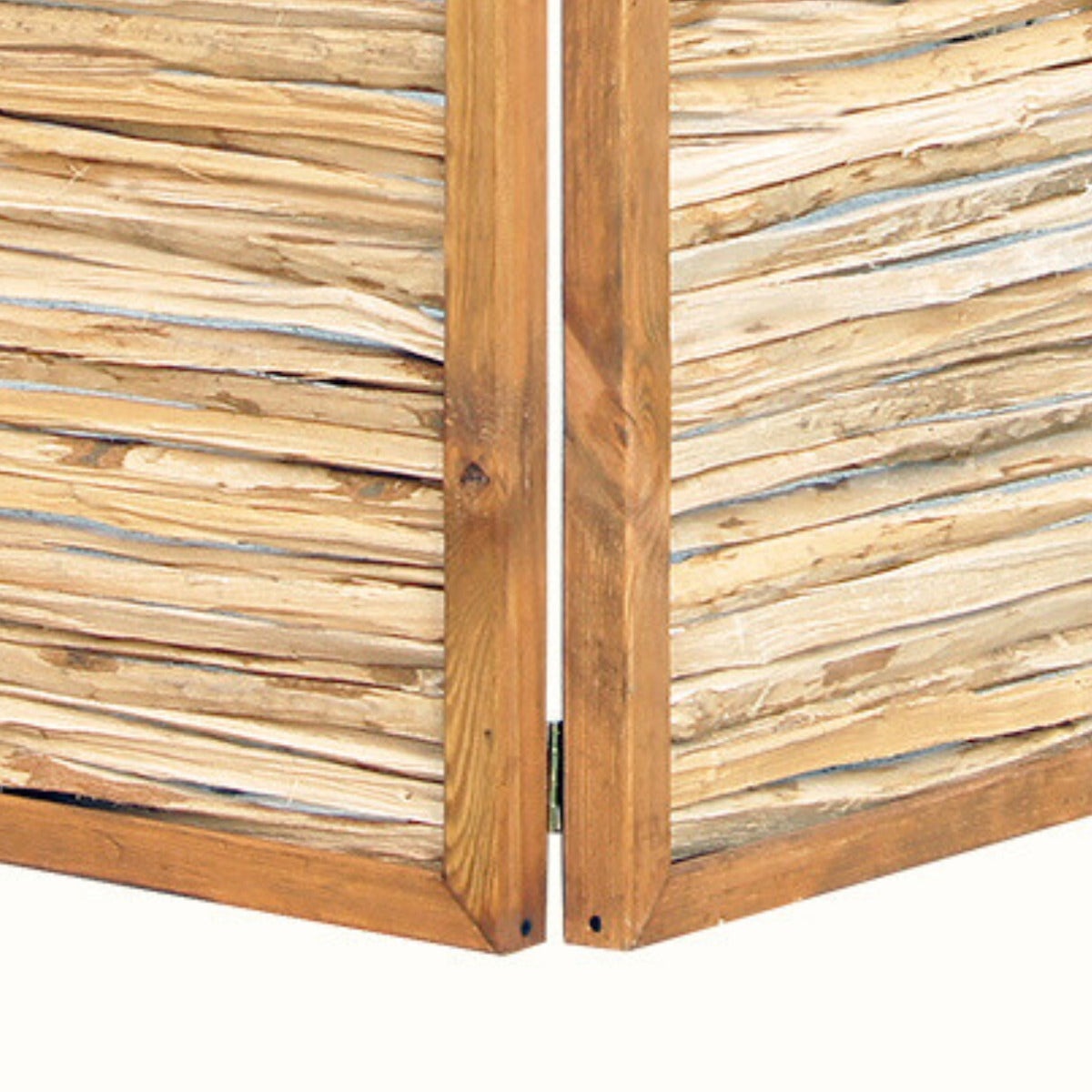 Vouwbaar Tuinscherm Hazelaarhout in Frame 3-Delig 180 x 180 cm