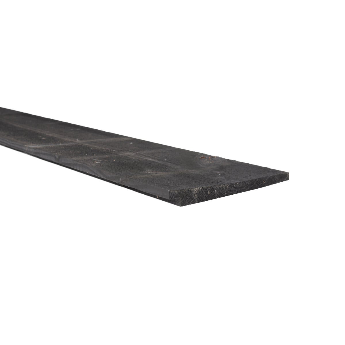 Zweeds Rabat Zwart - Ruwe Zijde Geschaafd Naaldhout 1/2.4 x 19.5 x 300 cm