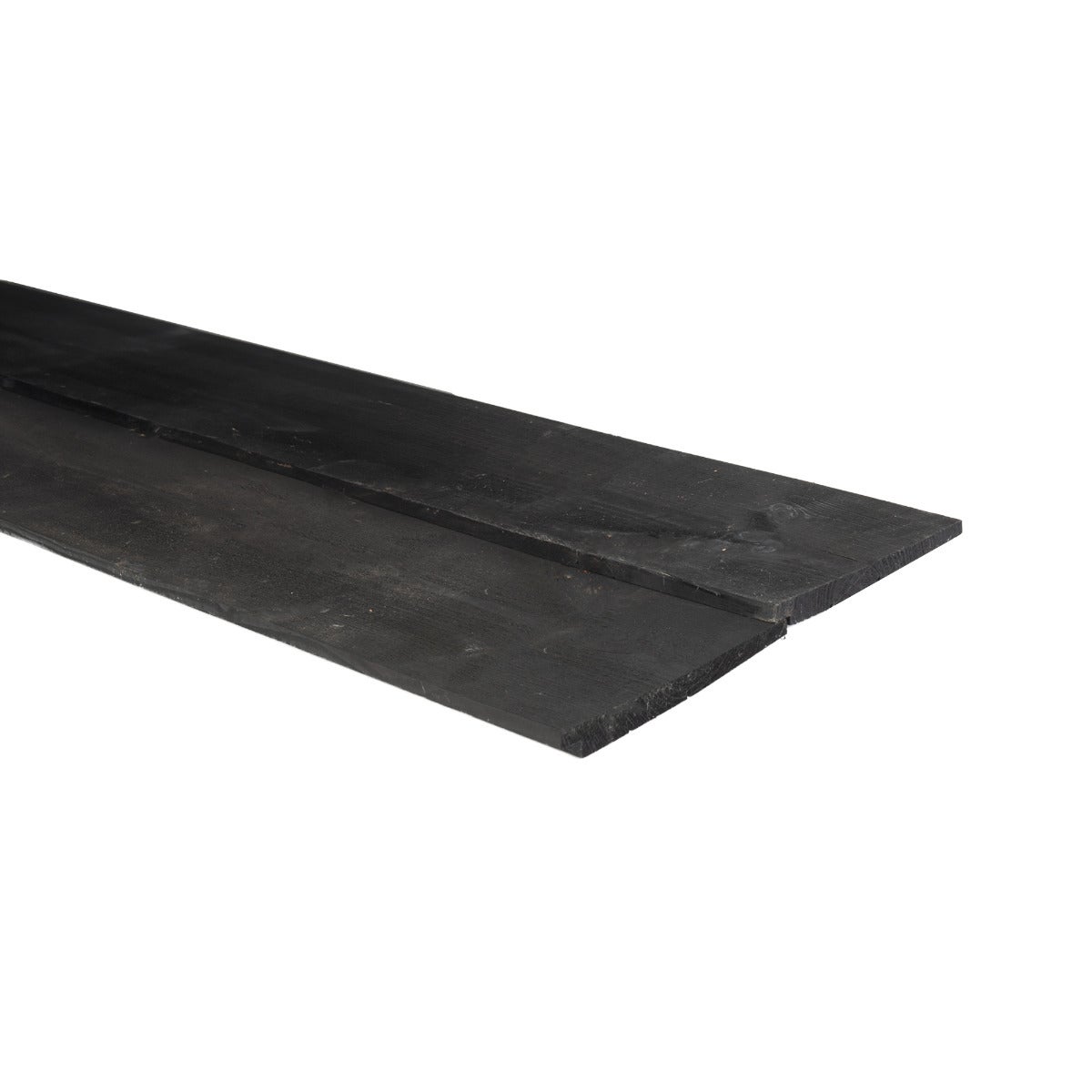 Zweeds Rabat Zwart - Ruwe Zijde Geschaafd Naaldhout 1/2.4 x 19.5 x 300 cm